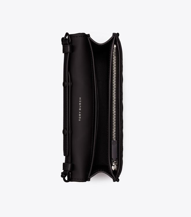 Tory Burch Black Fleming Matte Chain Crossbody Bags