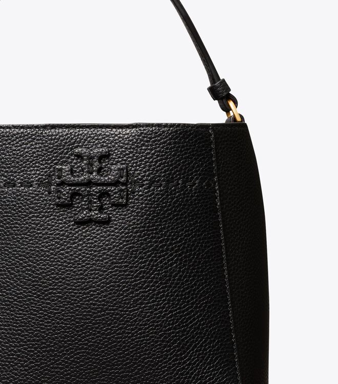 Tory Burch Black Small Mcgraw Bucket Bags
