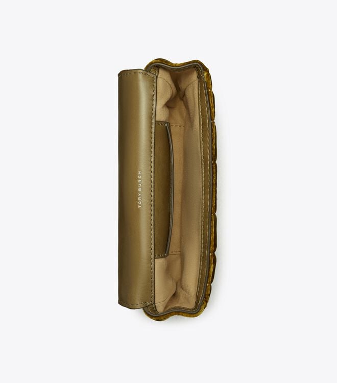 Tory Burch Dark Yellow Mini Kira Shoulder Bags