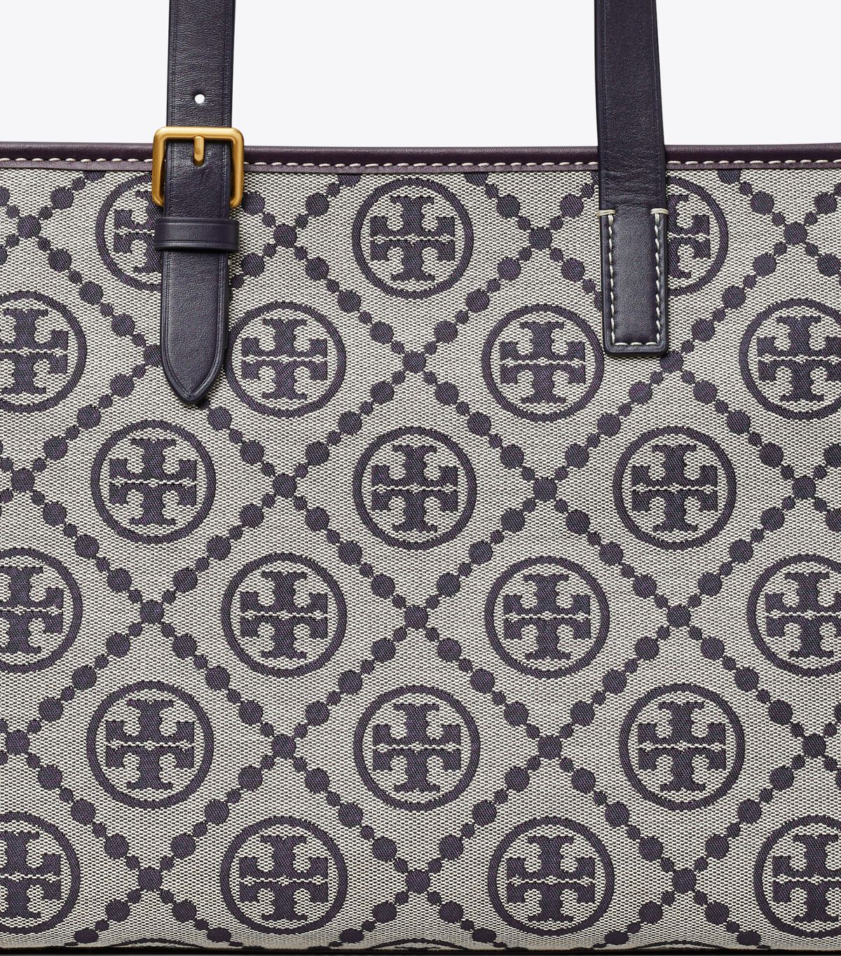 Tory Burch Navy Small T Monogram Tote Bags