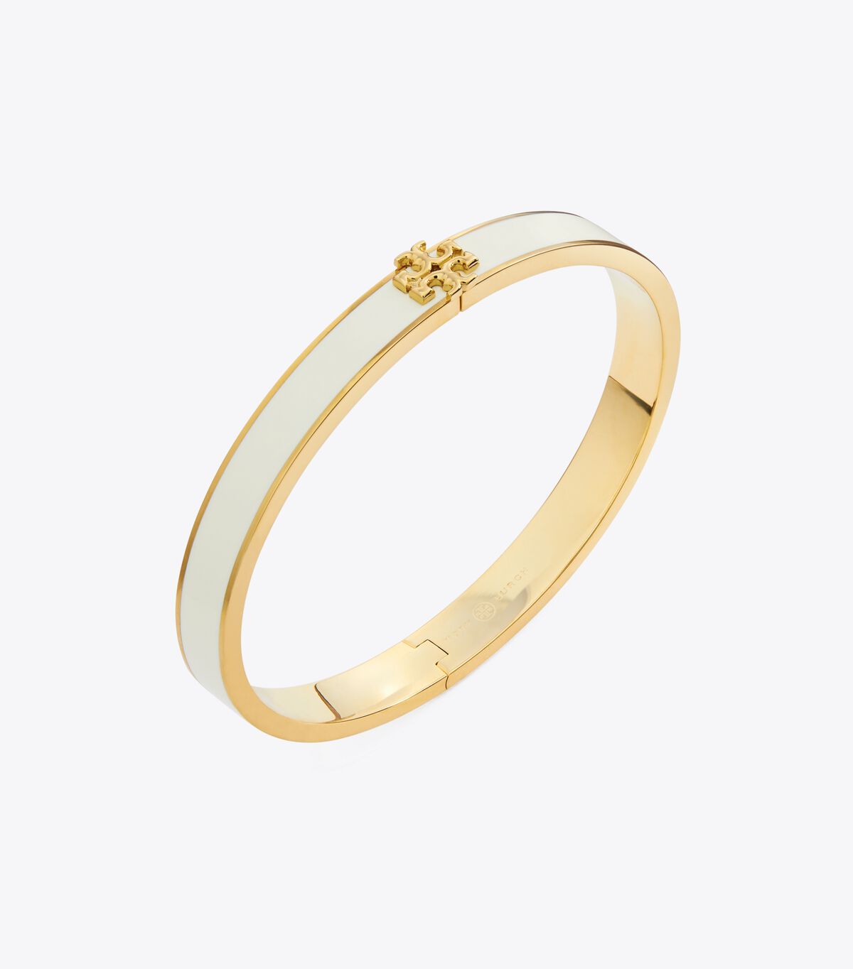 Tory Burch Gold / White Kira Enamel 7mm Bracelet