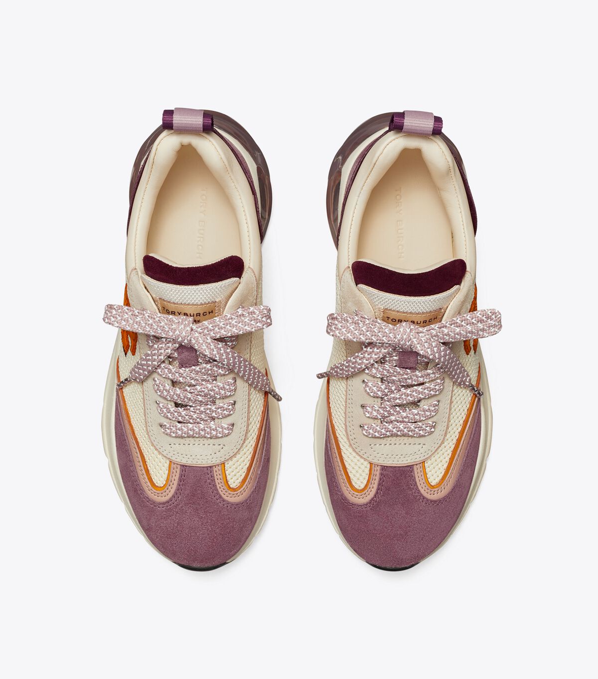 Tory Burch Cream / Light Purple Good Luck Sneakers
