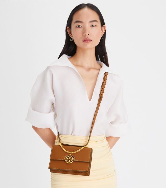 Tory Burch Brown Miller Mini Shoulder Bags