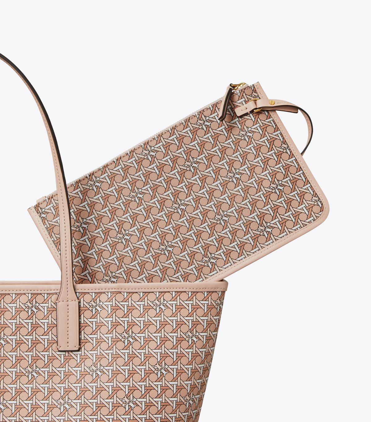 Tory Burch Beige Small Ever-ready Zip Tote Bags