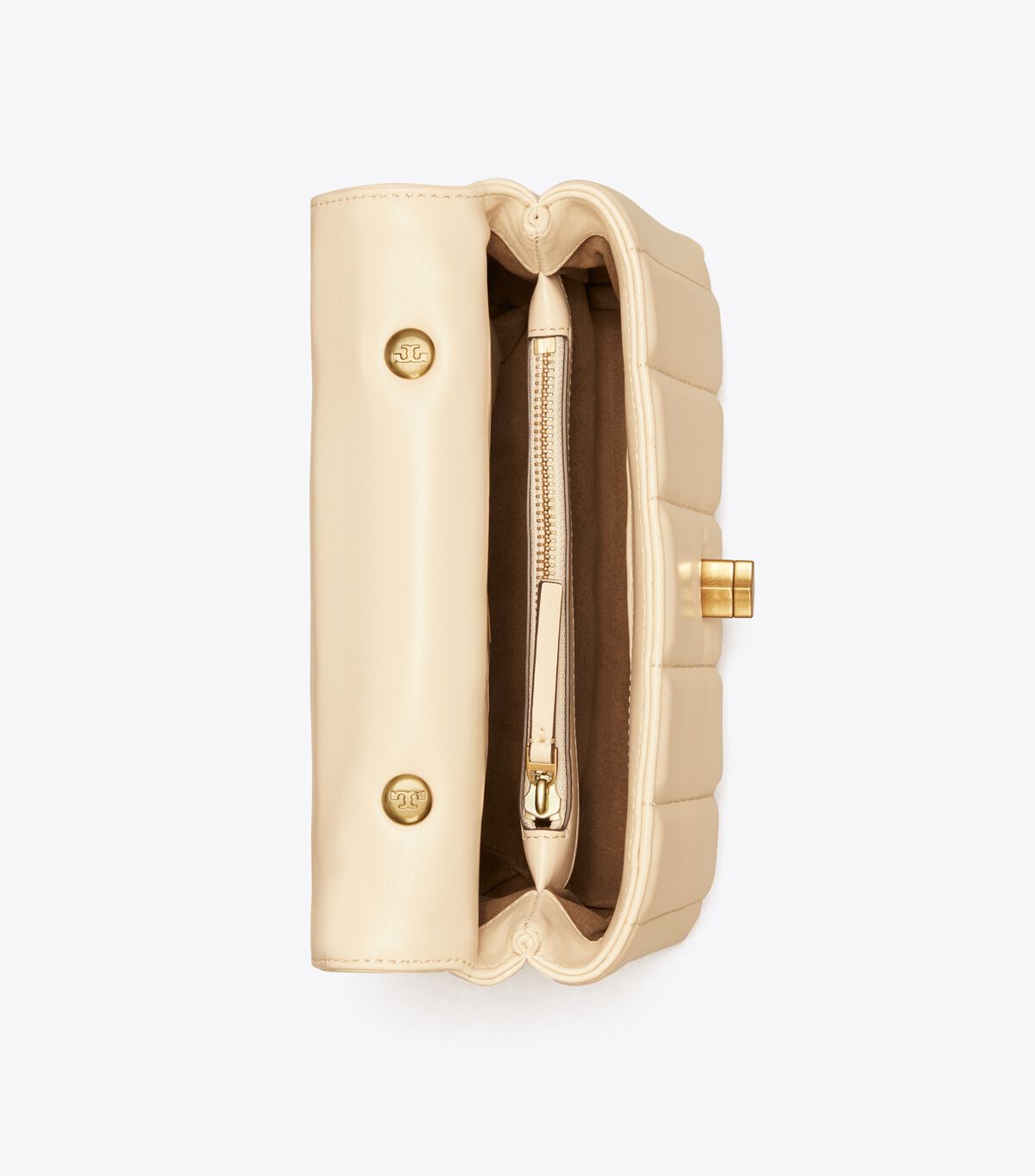 Tory Burch Beige / Gold Small Kira Quilted Satchel Bags