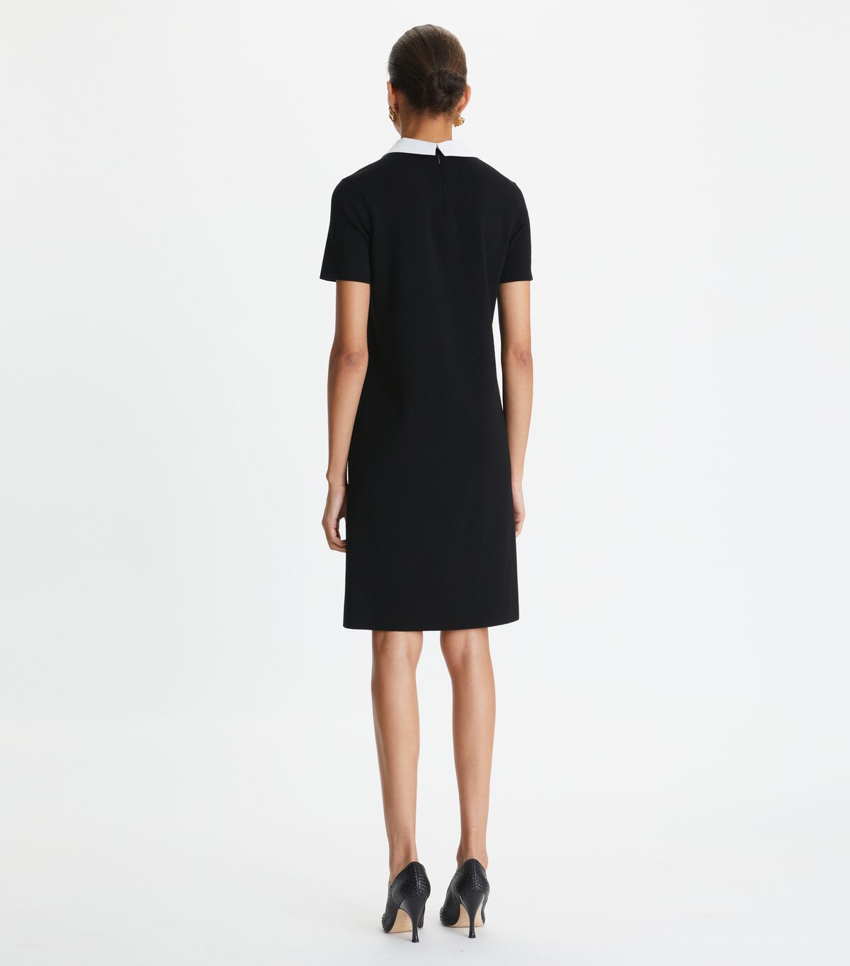 Tory Burch Black Poplin Collar Dress