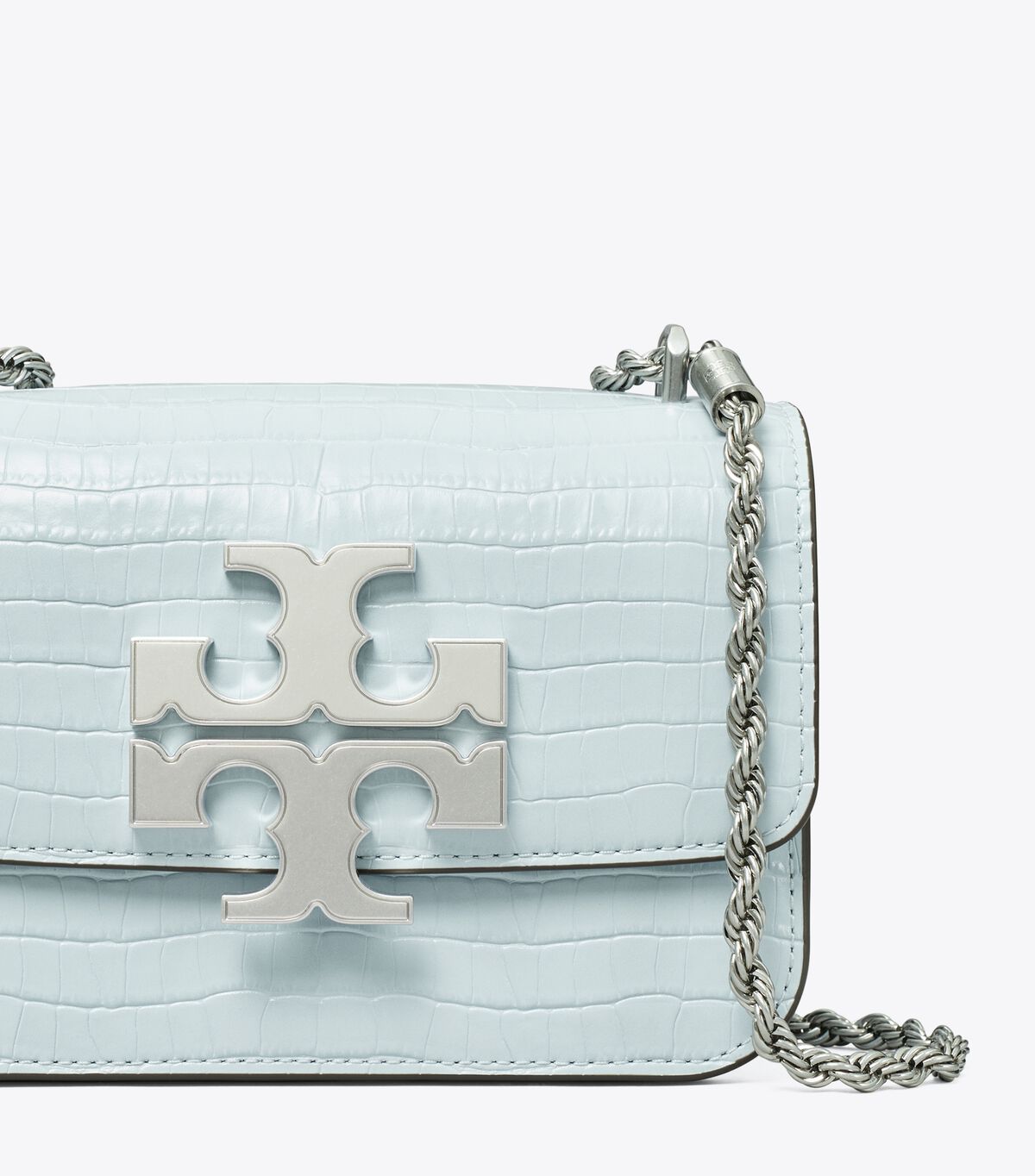 Tory Burch Blue Small Eleanor Embossed Shoulder Bags