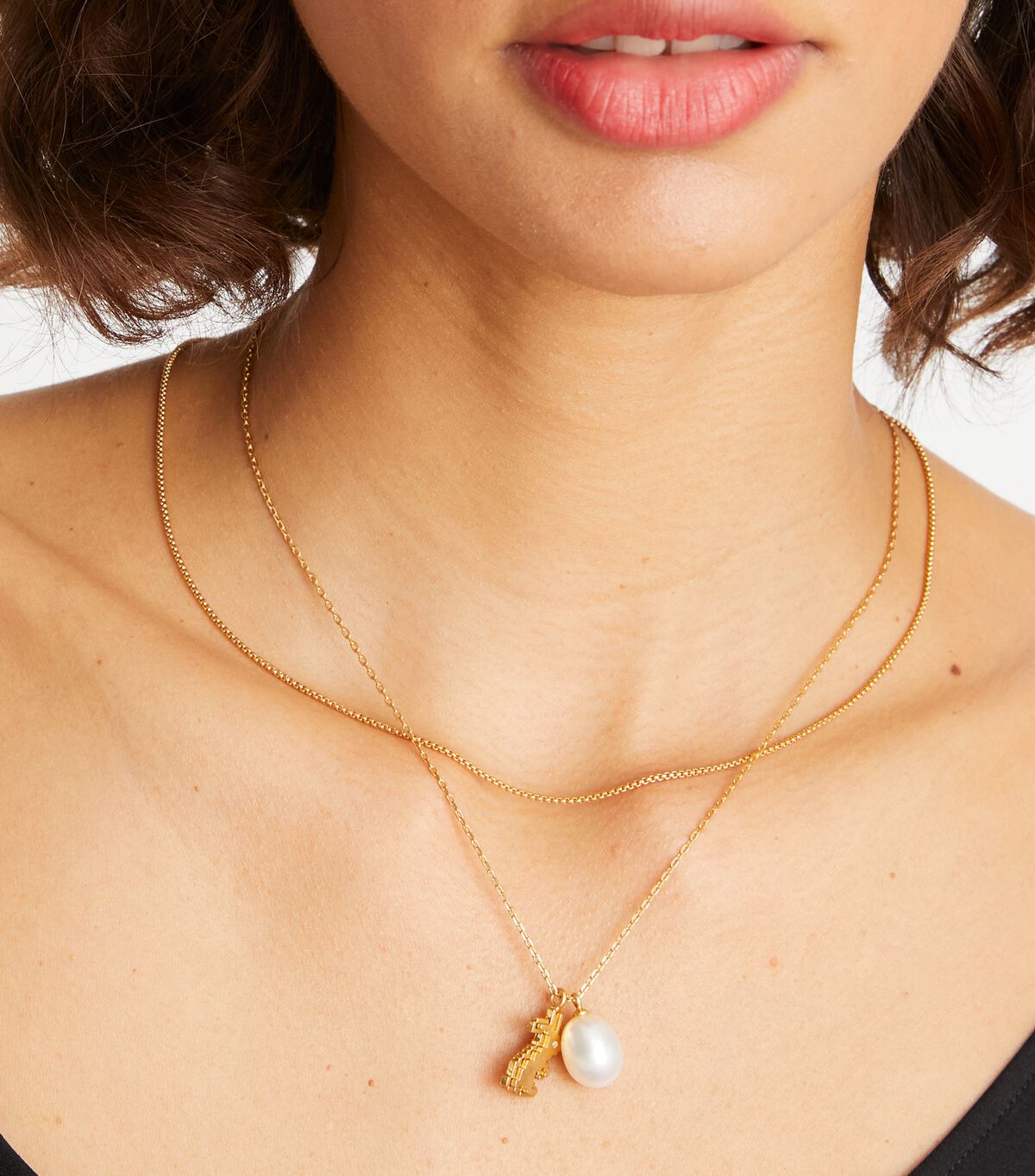 Tory Burch Gold Rabbit Double-strand Necklace
