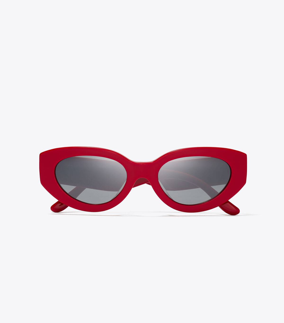 Tory Burch Red Grey Kira Chevron Cat-eye Sunglasses