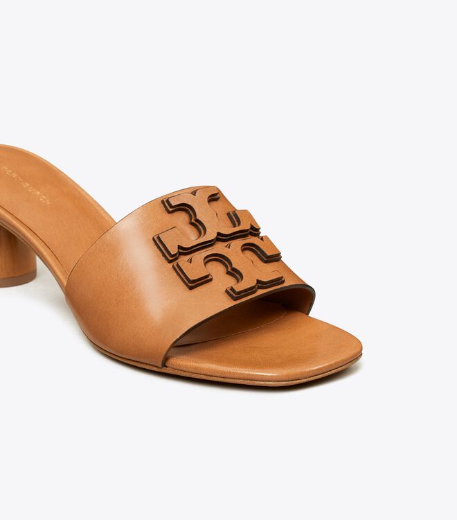 Tory Burch Brown Ines Wide Heels