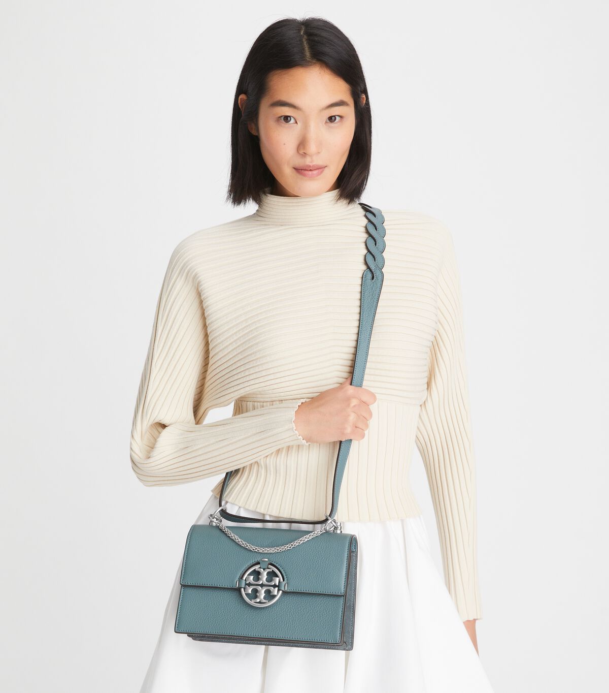 Tory Burch Light Blue Small Miller Shoulder Bags