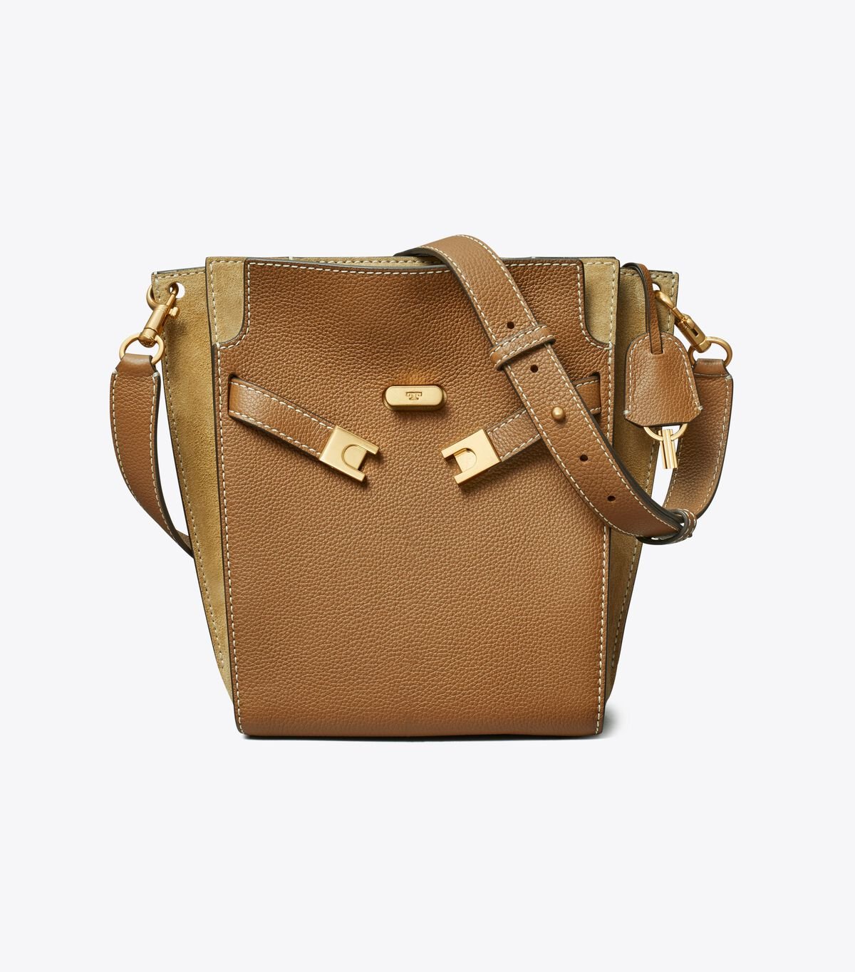 Tory Burch Brown Lee Radziwill Pebbled Satchel Bags