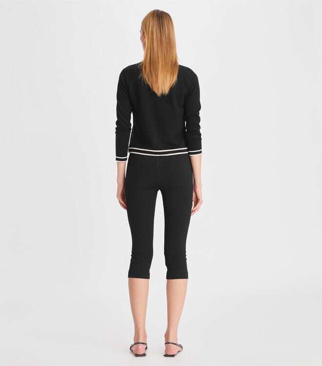 Tory Burch Black / Cream Kendra Cardigan
