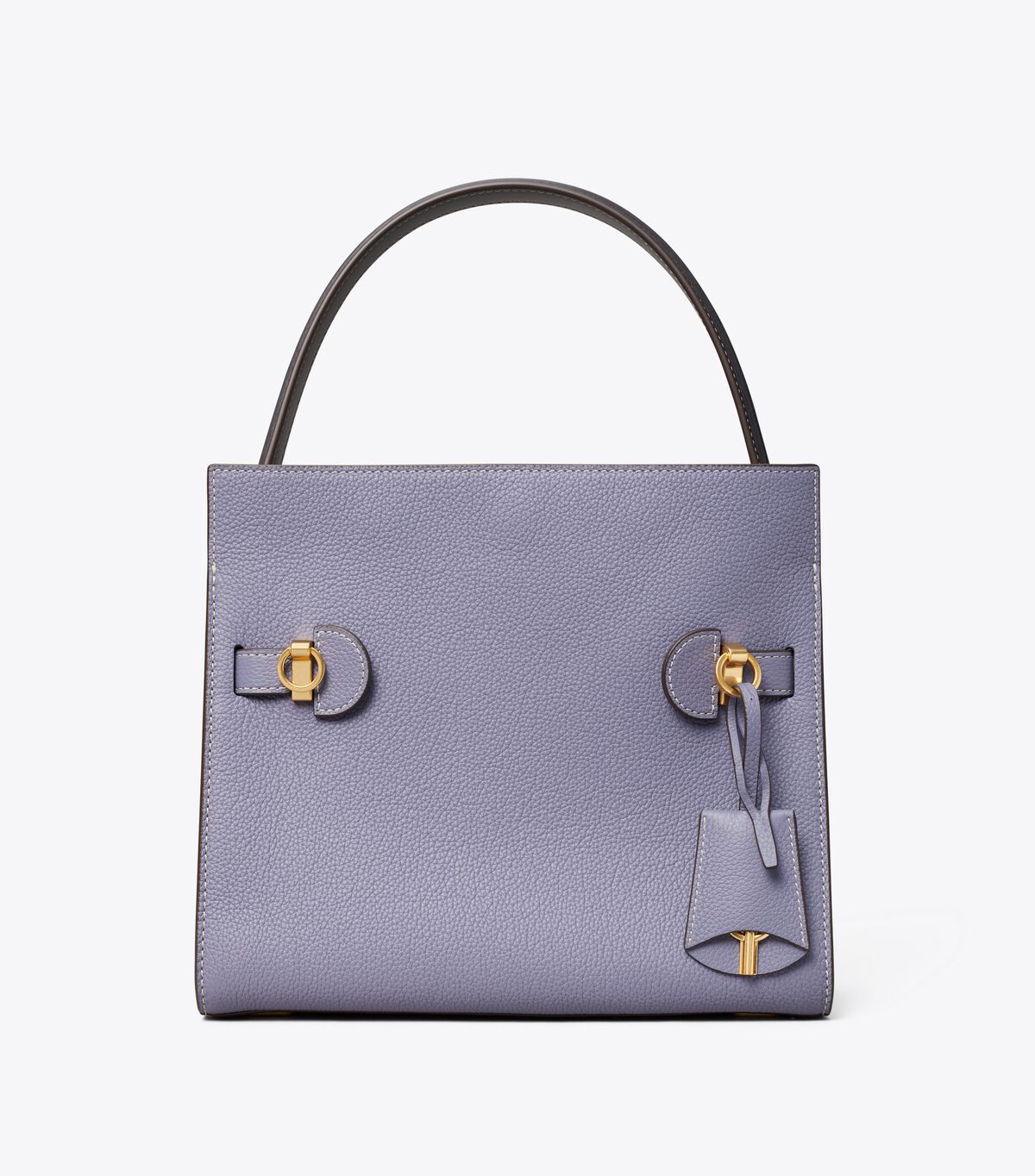 Tory Burch Light Purple Lee Radziwill Pebbled Small Satchel Bags