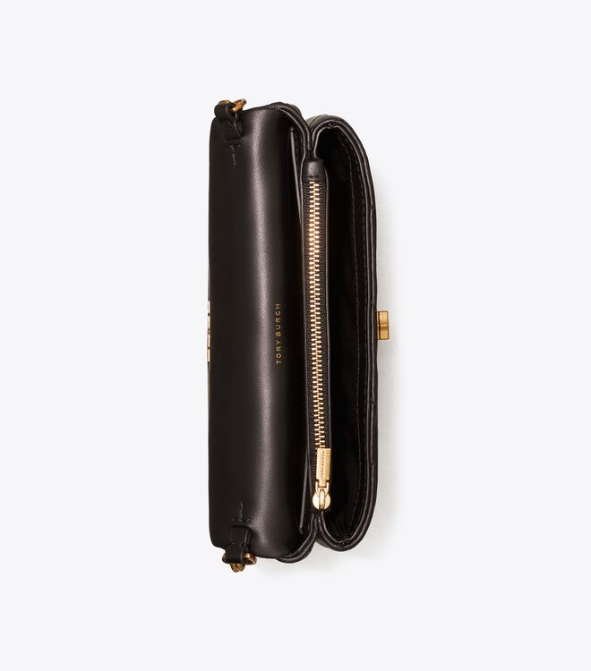 Tory Burch Black Kira Chevron Crossbody Bags