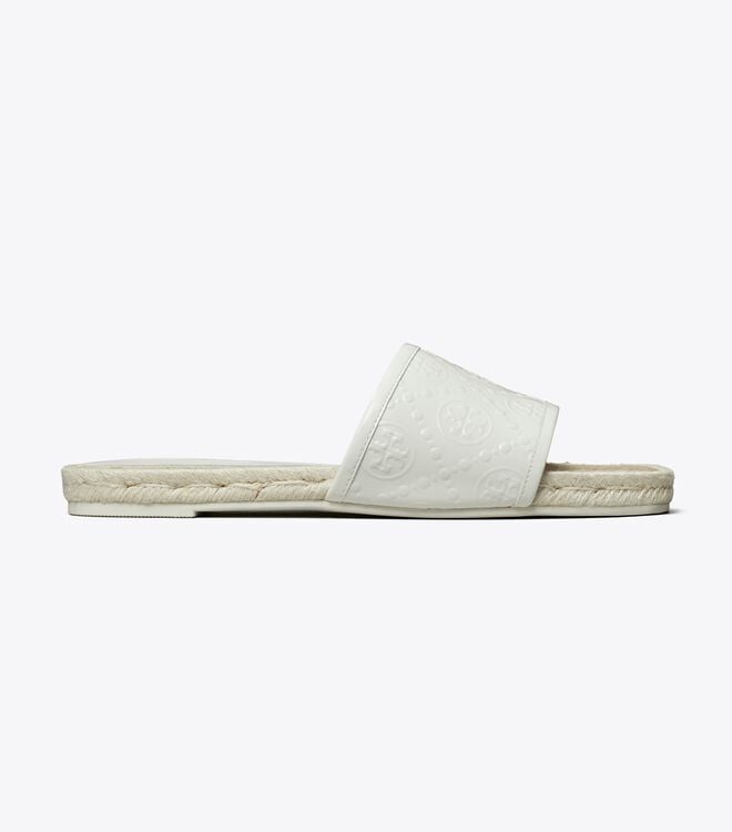 Tory Burch White T Monogram Espadrille