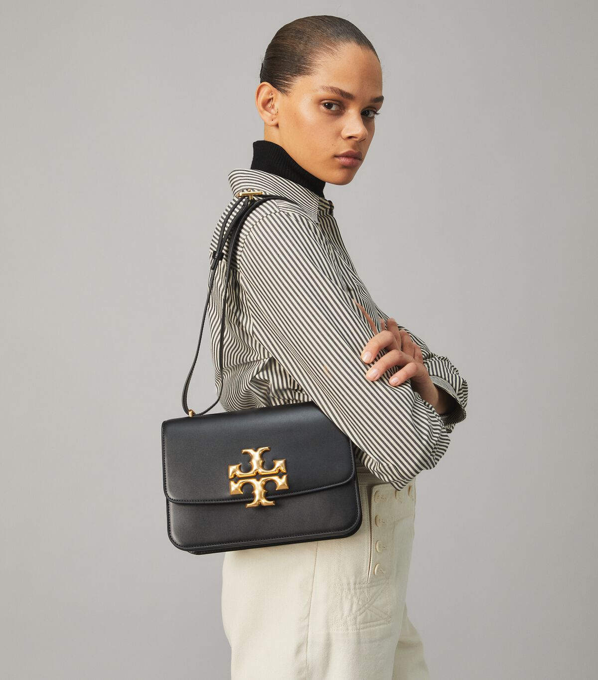 Tory Burch Black Eleanor Shoulder Bags