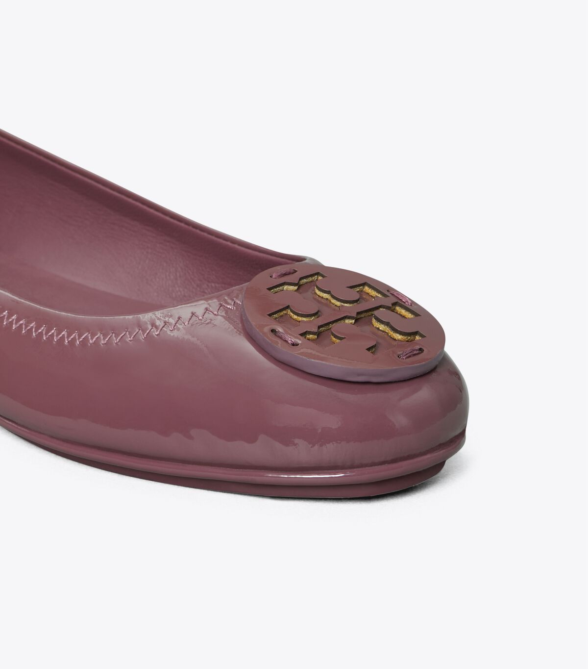 Tory Burch Dark Red Minnie Travel Ballet Flats