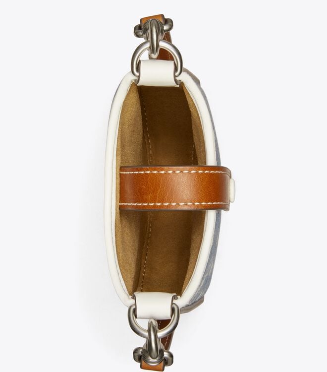Tory Burch Blue T Monogram Denim Crossbody Bags