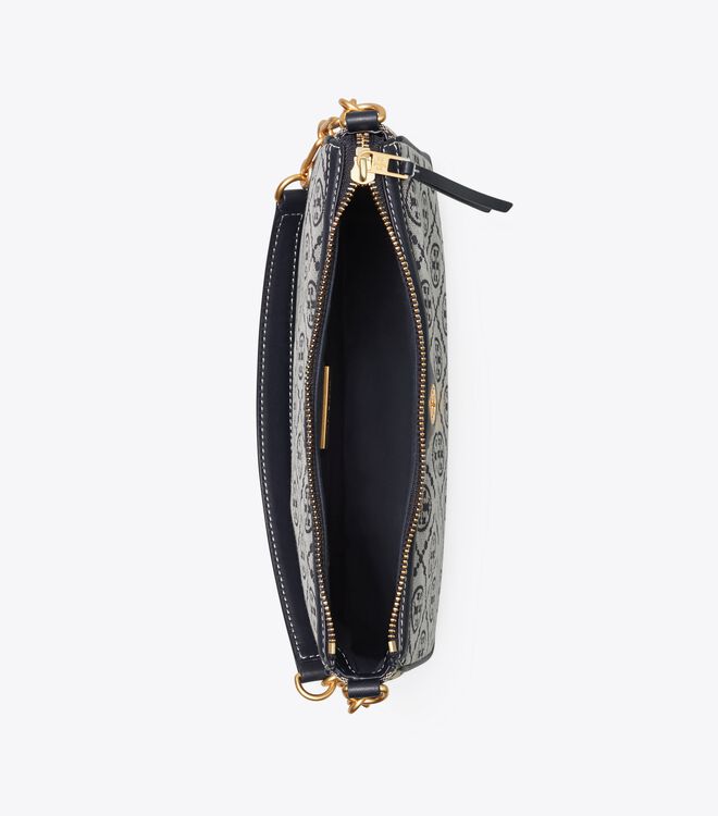 Tory Burch Navy T Monogram Jacquard Mini Bag
