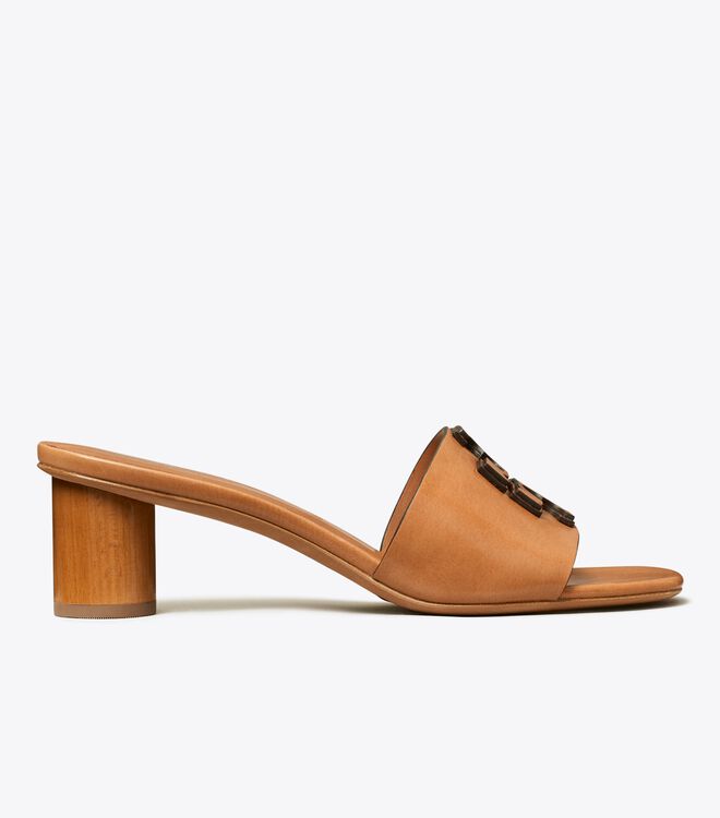 Tory Burch Brown Ines Wide Heels
