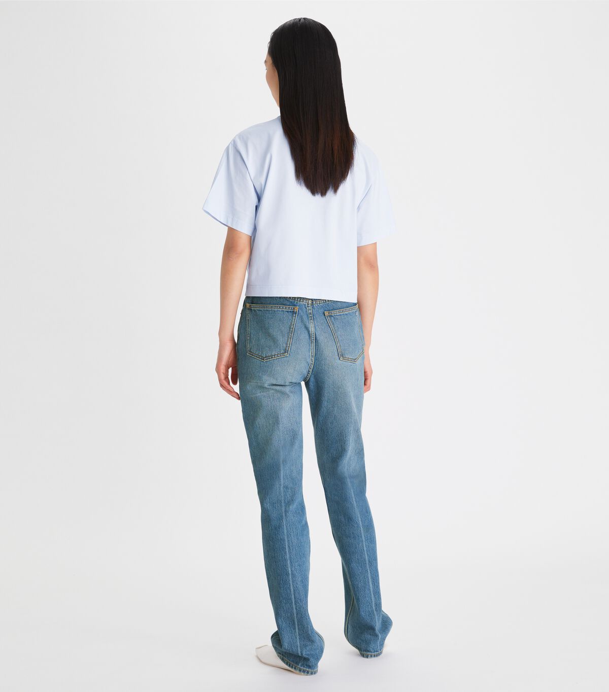 Tory Burch Blue Relaxed Logo T Shirts