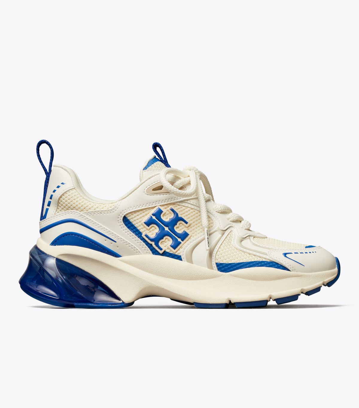 Tory Burch White / Blue Good Luck Tech Sneakers