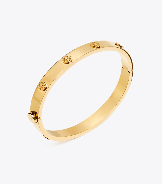 Tory Burch Gold Miller Stud Hinge 7mm Bracelet