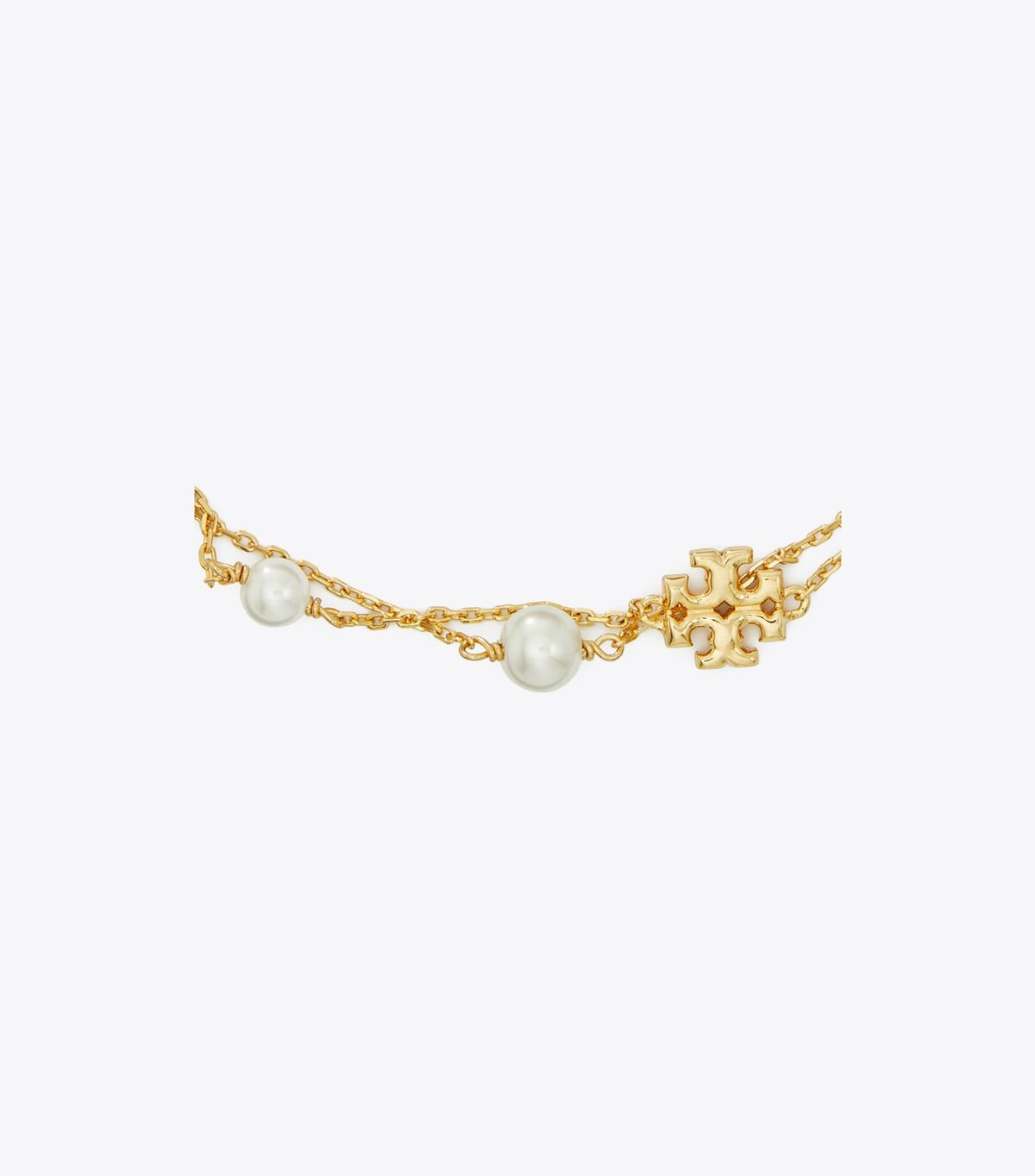 Tory Burch Gold Kira Pearl Double-strand Bracelet