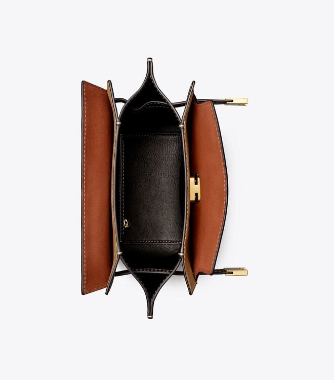 Tory Burch Black Lee Radziwill Double Bucket Bags
