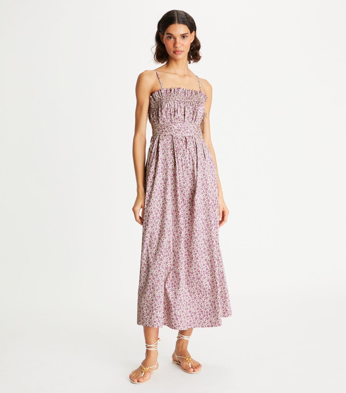 Tory Burch Pink Ruffle Top Dress