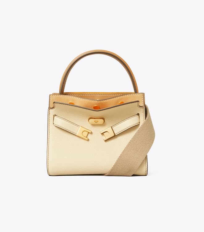 Tory Burch Beige Petite Lee Radziwill Crossbody Bags