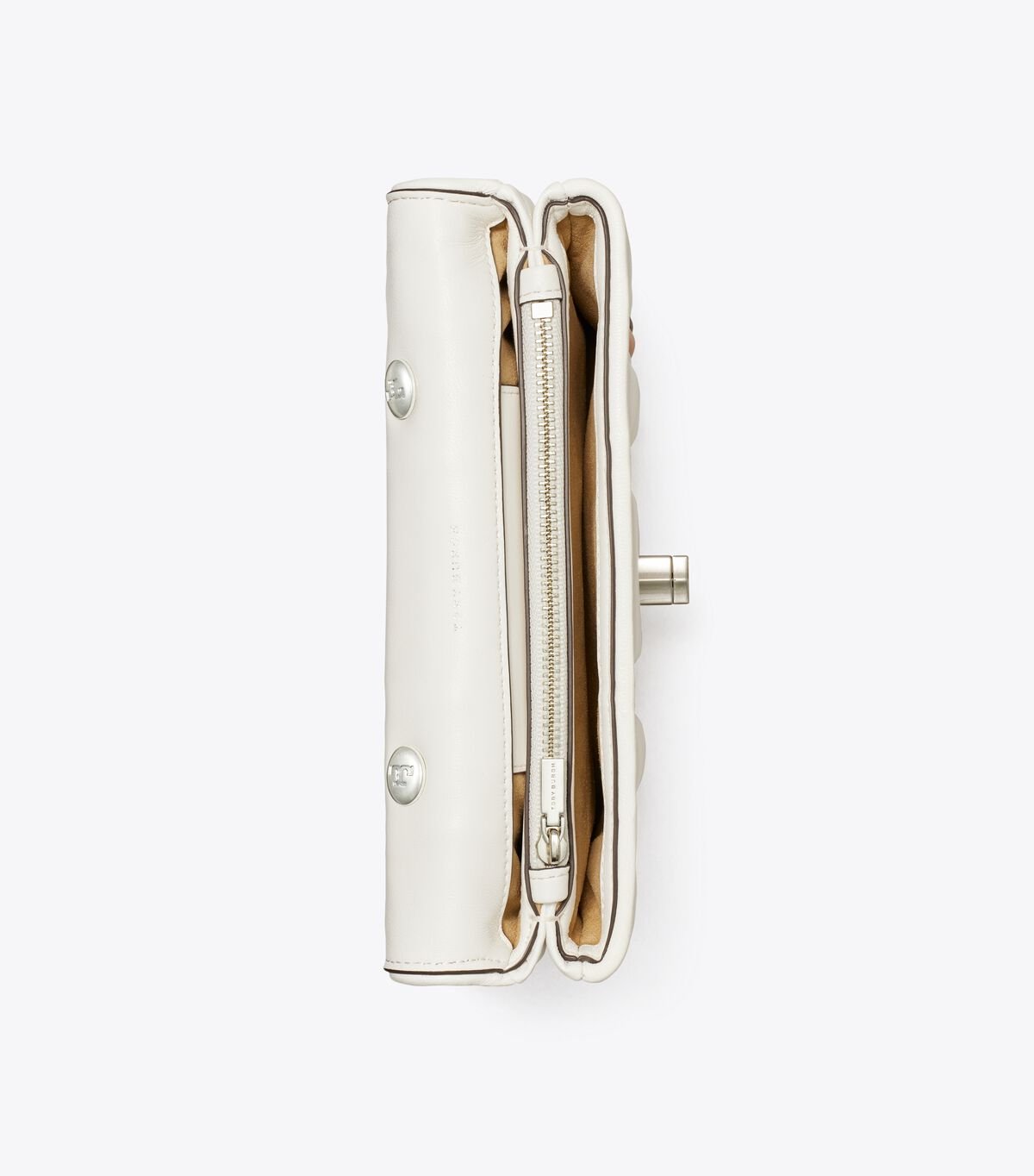 Tory Burch White / Orange Kira Bombé Stripe Mini Bag