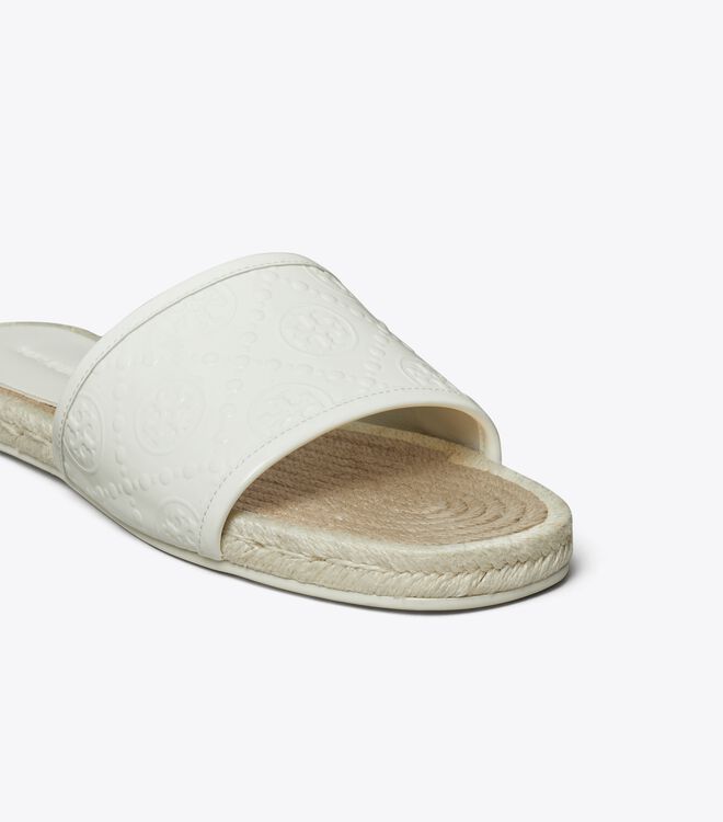 Tory Burch White T Monogram Espadrille