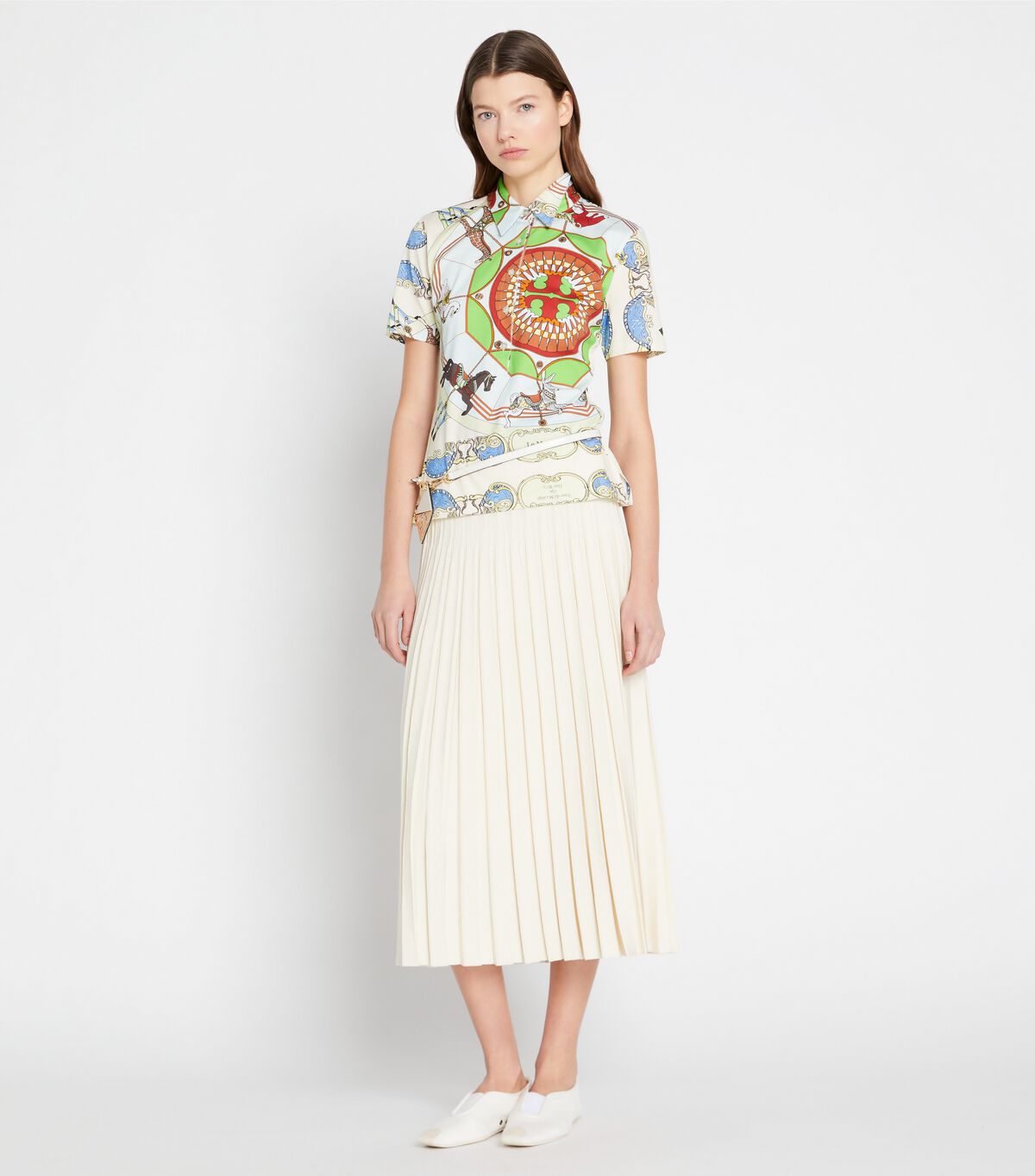 Tory Burch Blue Mercerized Cotton Polo Shirts