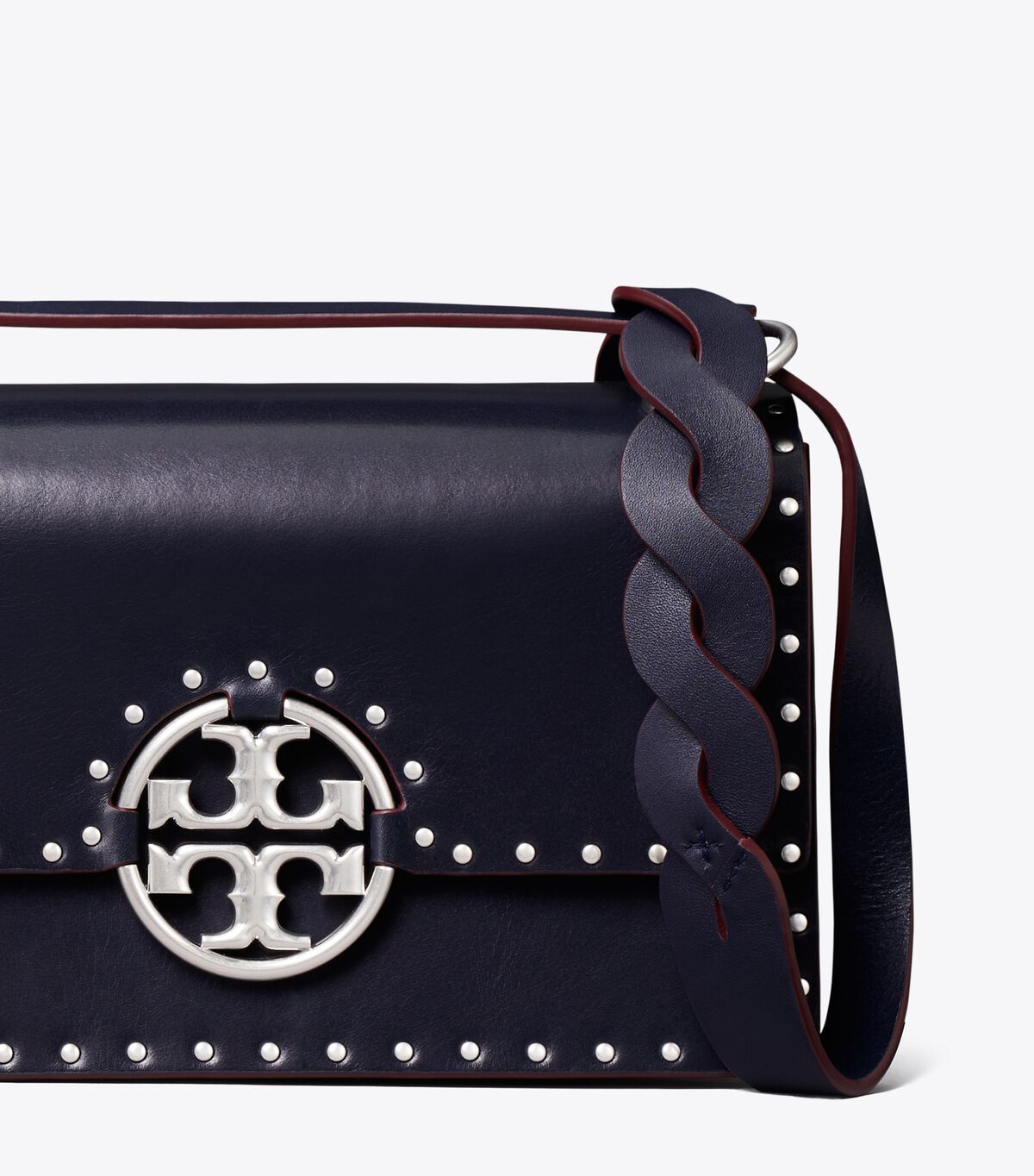 Tory Burch Black Small Miller Studded Flap Shoulder Bags