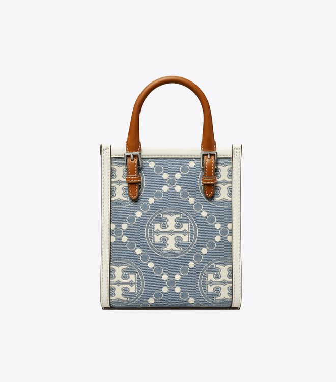 Tory Burch Blue T Monogram Denim Mini Bag