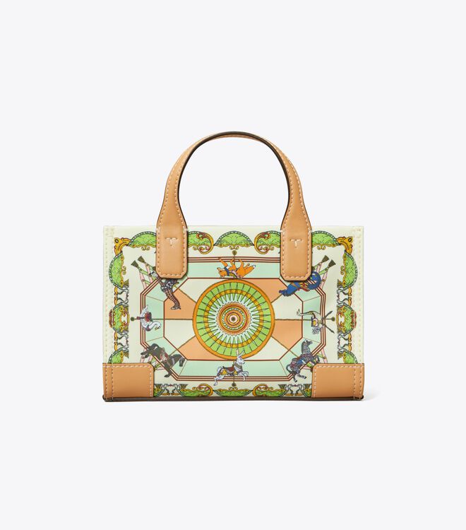 Tory Burch Cream Mini Ella Printed Crossbody Bags