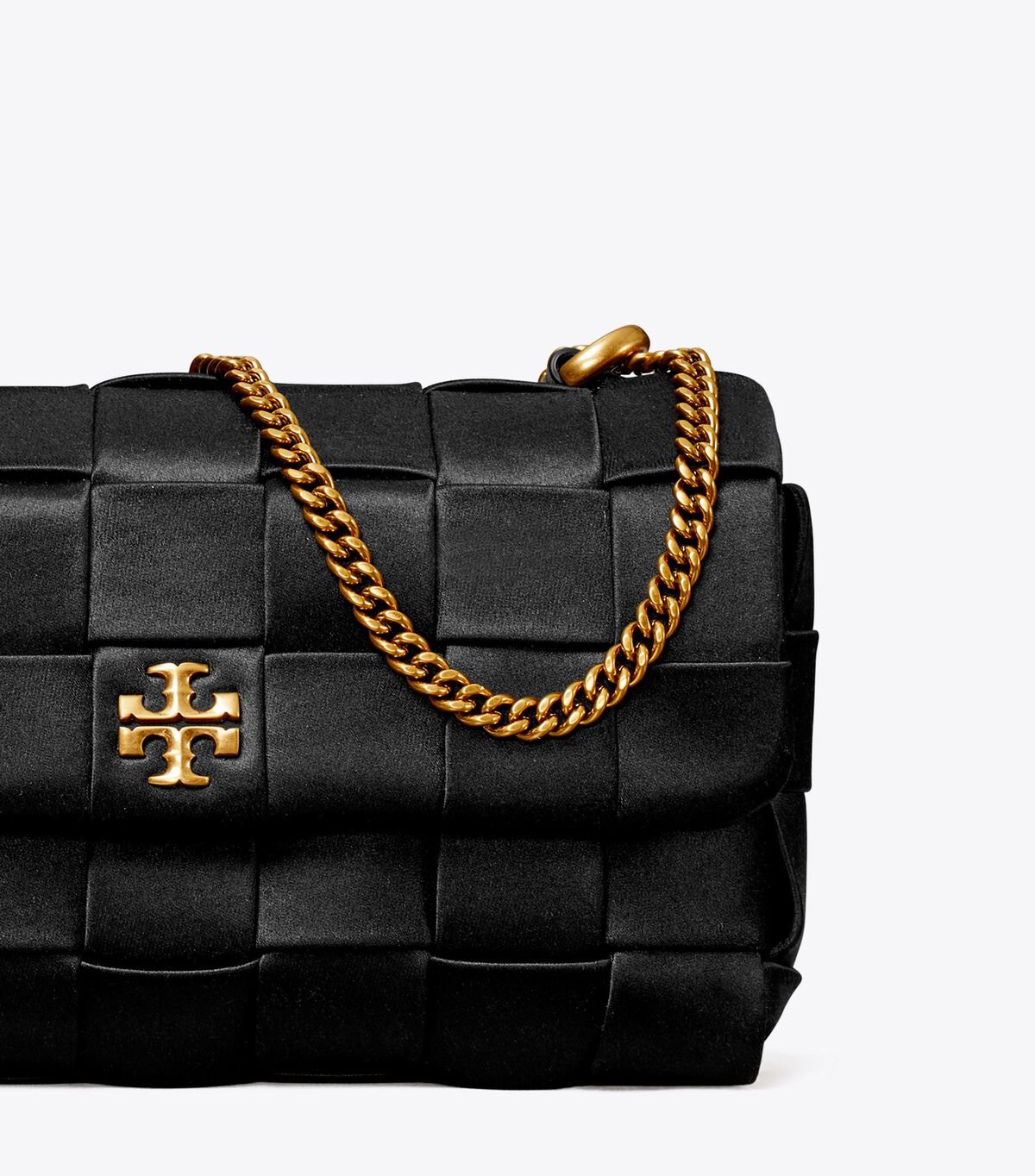 Tory Burch Black Mini Kira Woven Shoulder Bags