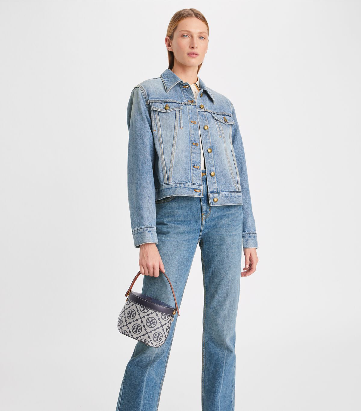 Tory Burch Navy Mini T Monogram Crossbody Bags