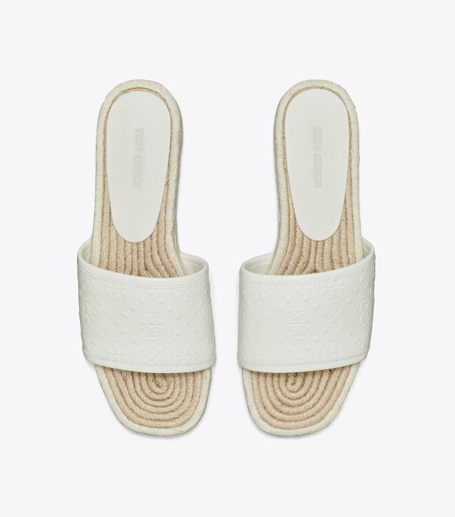 Tory Burch White T Monogram Espadrille
