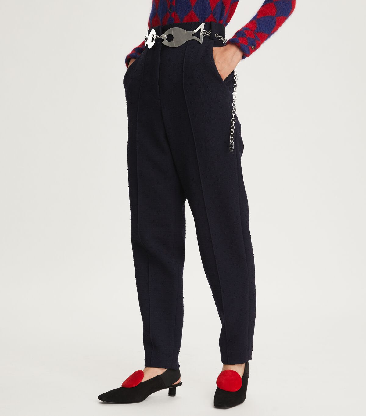 Tory Burch Navy Wool Pants