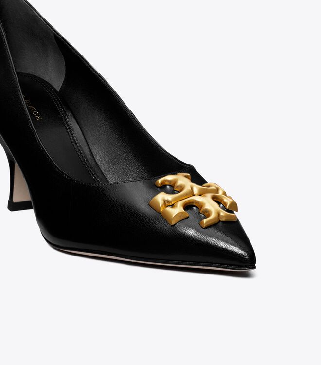 Tory Burch Black Eleanor Angled Heels