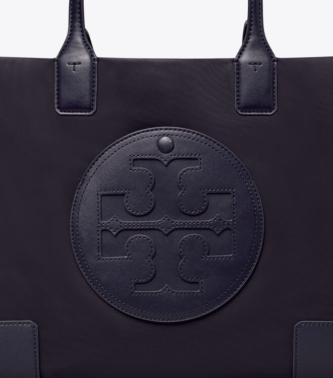 Tory Burch Navy Small Ella Tote Bags