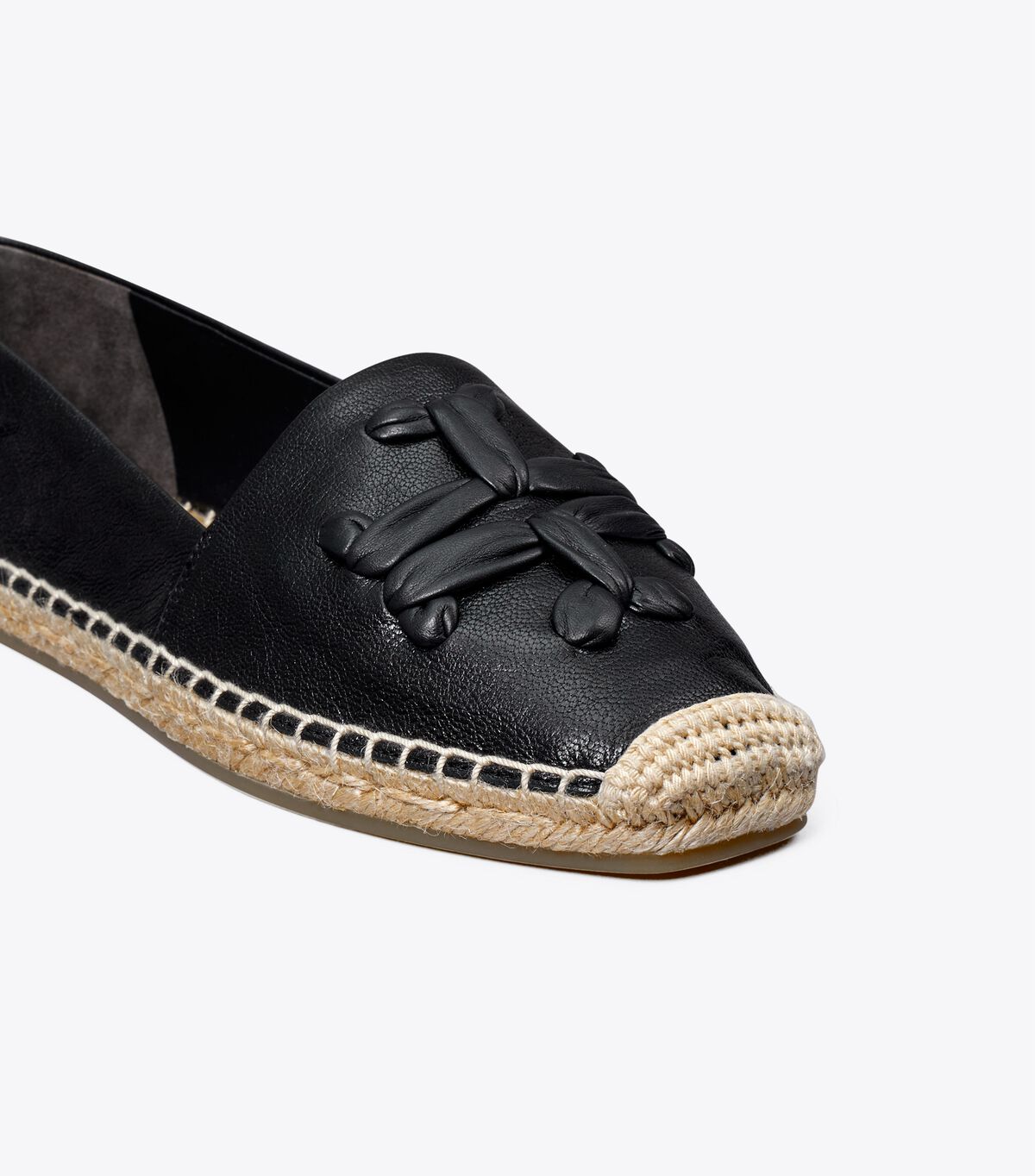 Tory Burch Black Woven Double T Aline Espadrille