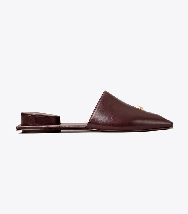 Tory Burch Purple / Gold Pierced Mules