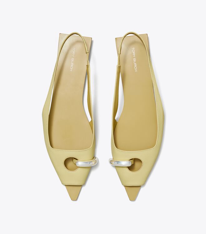 Tory Burch Cream / Beige / Silver Pierced Sandals