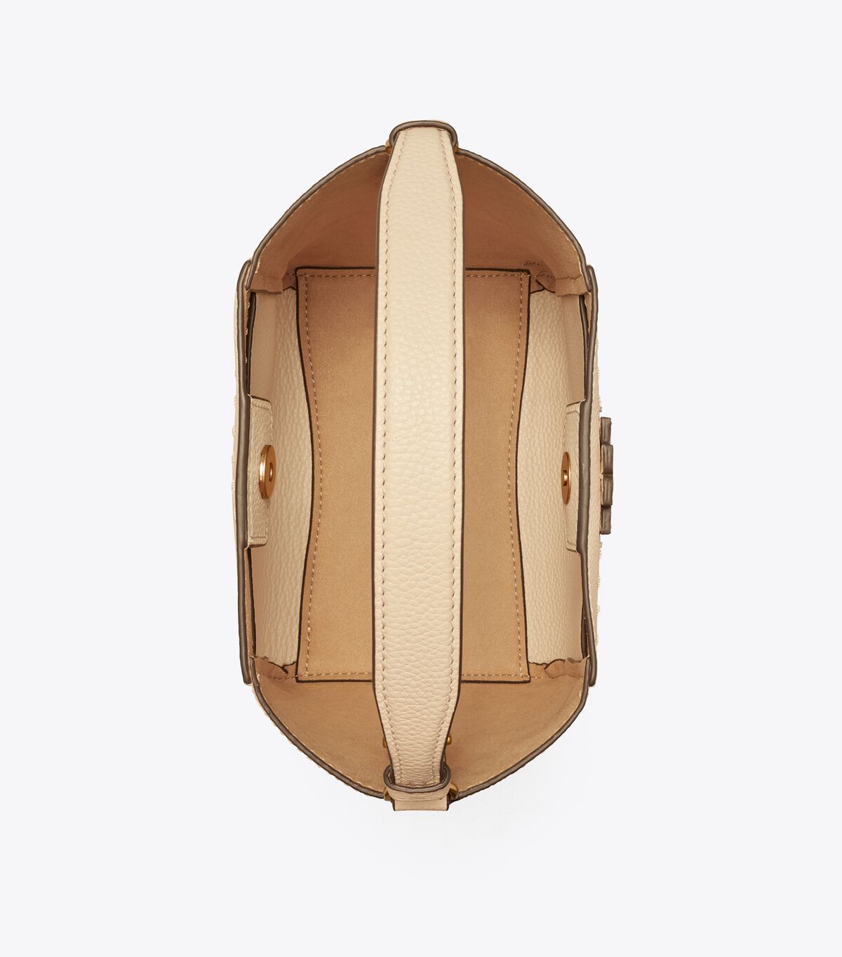 Tory Burch Beige Small Mcgraw Bucket Bags