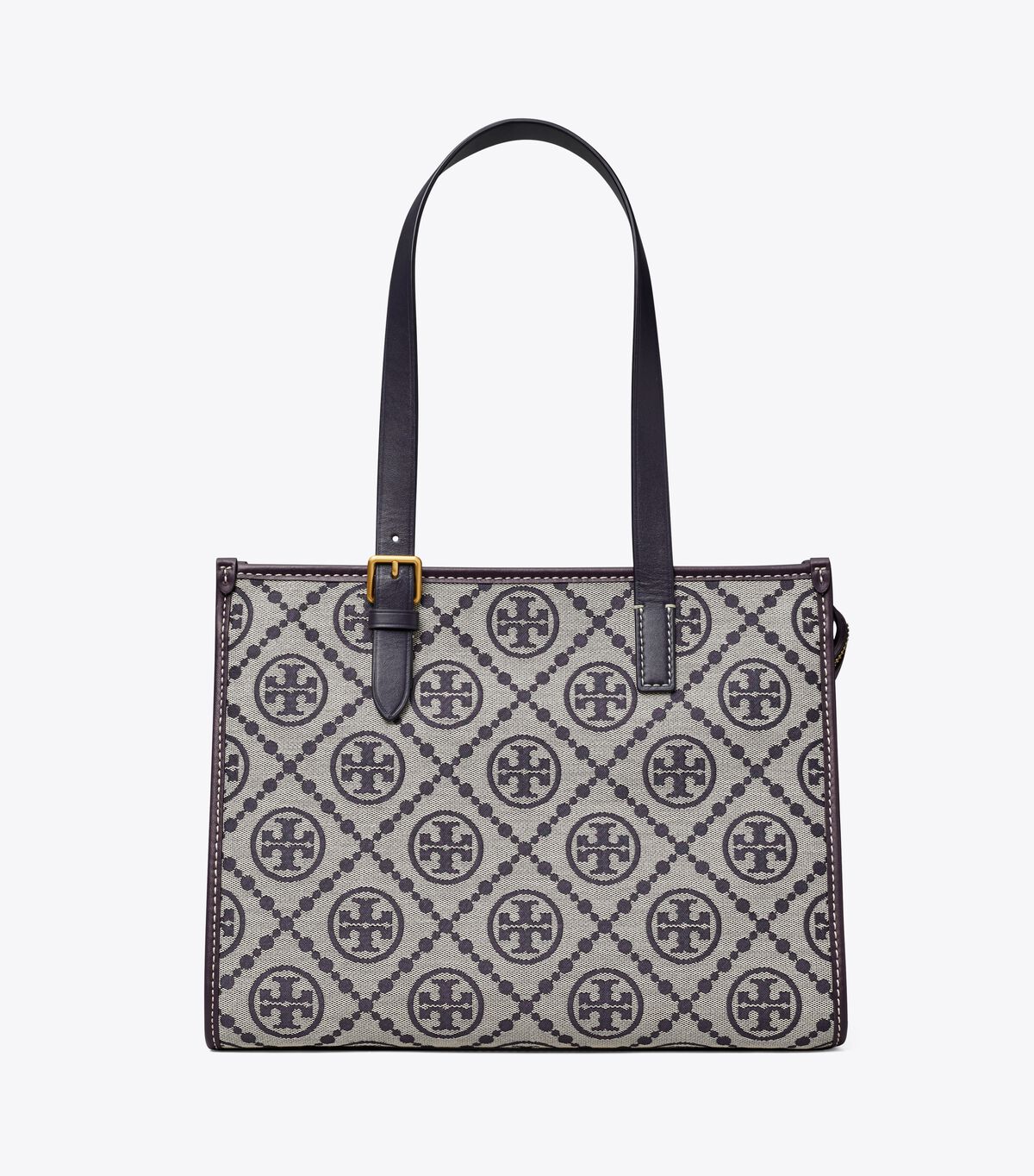 Tory Burch Navy Small T Monogram Tote Bags