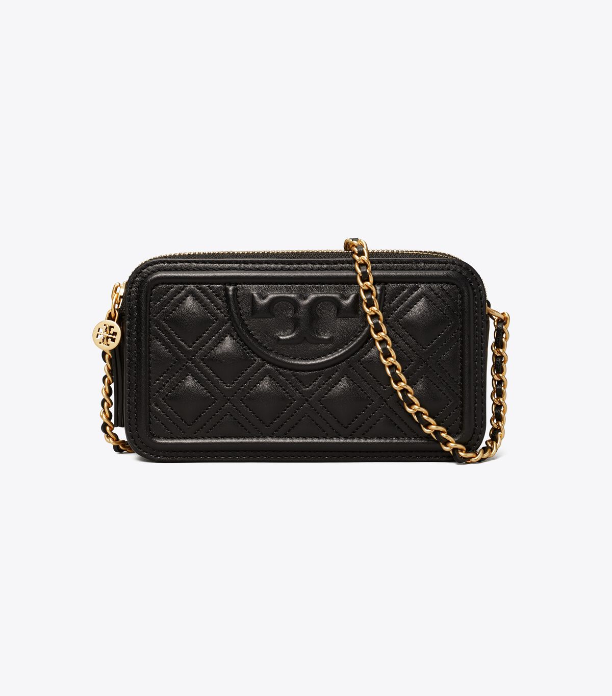 Tory Burch Black Fleming Double-zip Crossbody Bags